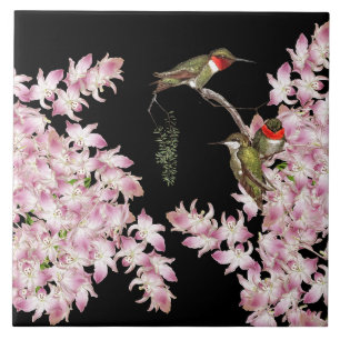 De Cerâmica Azulejo das flores da orquídea dos animais