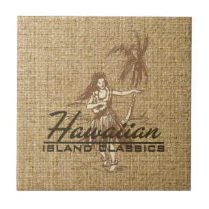 De Cerâmica Azulejo das Tradewinds Hula Girl no Havaí