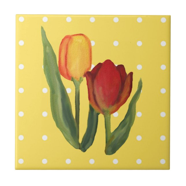 De Cerâmica Azulejo das tulipas (Frente)