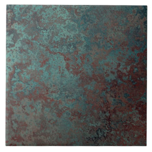 De Cerâmica Azulejo "de cobre" do impressão da corrosão gran