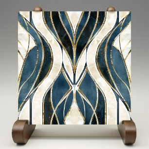 De Cerâmica Azulejo Deco Waves Glamour