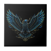 Azulejo Decorativo Águia Neon