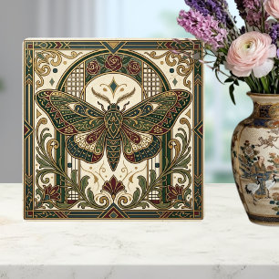De Cerâmica Azulejo Decorativo Art Nouveau Esmeralda Mariposa