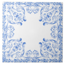 Azulejo decorativo azul claro