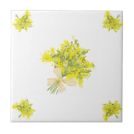 De Cerâmica Azulejo decorativo Buquê amarelo