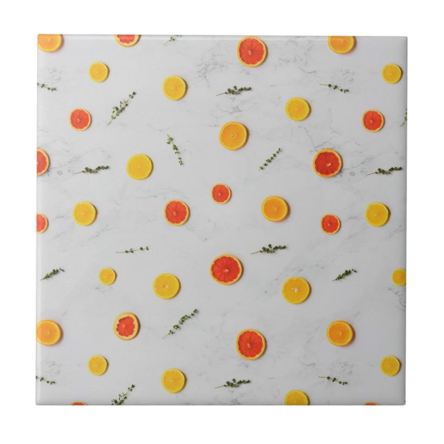 De Cerâmica Azulejo Decorativo Citrus (Frente)