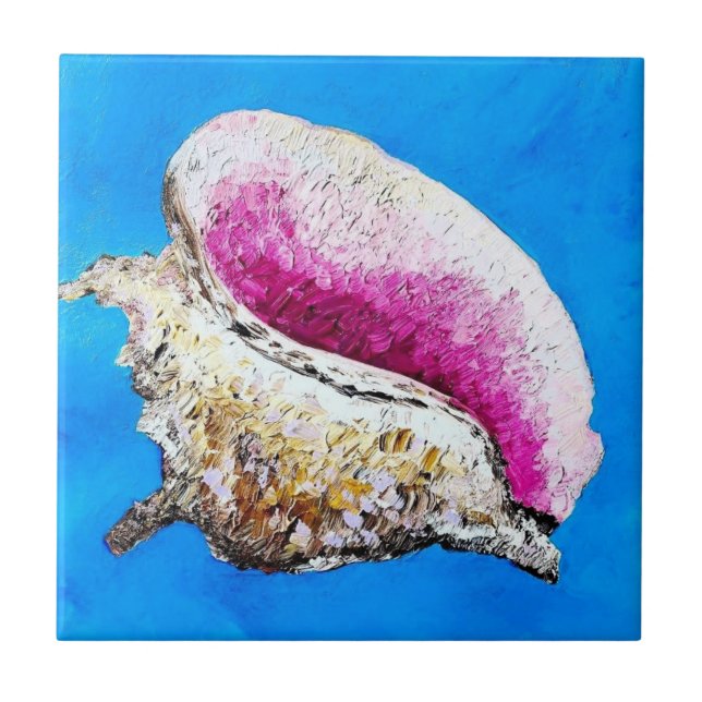 De Cerâmica Azulejo Decorativo Conch Shell (Frente)