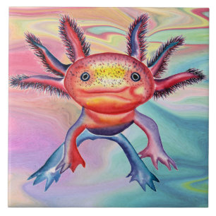 De Cerâmica Azulejo decorativo do Axolotl insolente