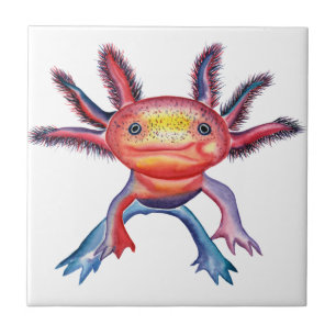 De Cerâmica Azulejo decorativo do design insolente do Axolotl