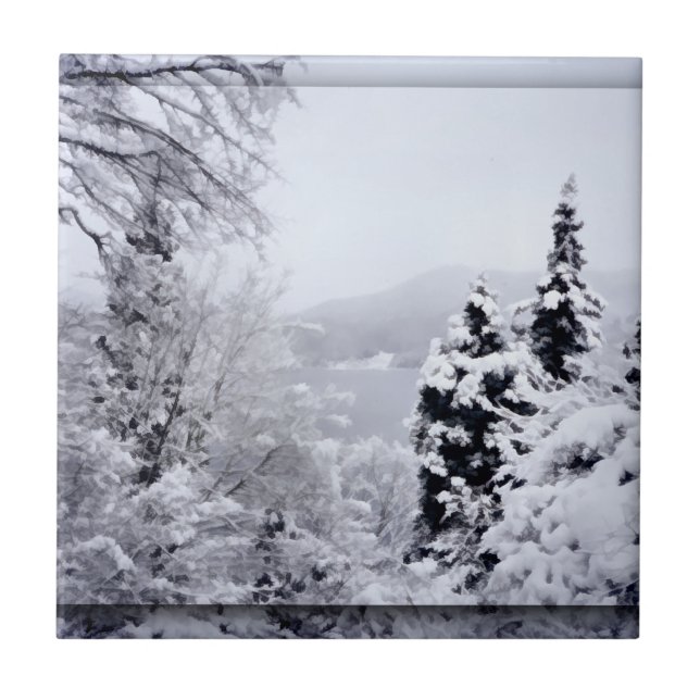 De Cerâmica Azulejo Decorativo do Lago Nojiri (Frente)