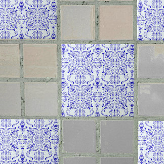 De Cerâmica Azulejo decorativo do Ornamentado azul