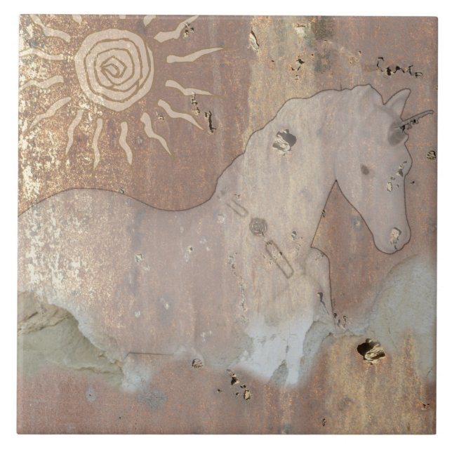 De Cerâmica Azulejo decorativo do unicórnio (Frente)