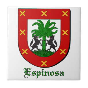 De Cerâmica Azulejo decorativo Espinoza Family Shield