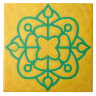 De Cerâmica Azulejo Decorativo Estilo Celta Verde-azulado e Do