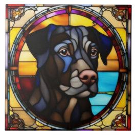 De Cerâmica Azulejo Decorativo Labrador Preto Fofo