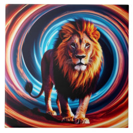 De Cerâmica Azulejo Decorativo Lion Gyre