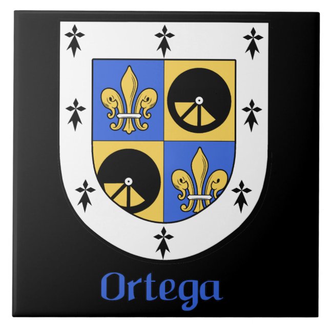 De Cerâmica Azulejo decorativo Ortega Family Shield (Frente)
