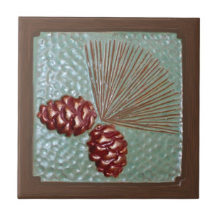 De Cerâmica Azulejo Decorativo Ponderosa Pinecone
