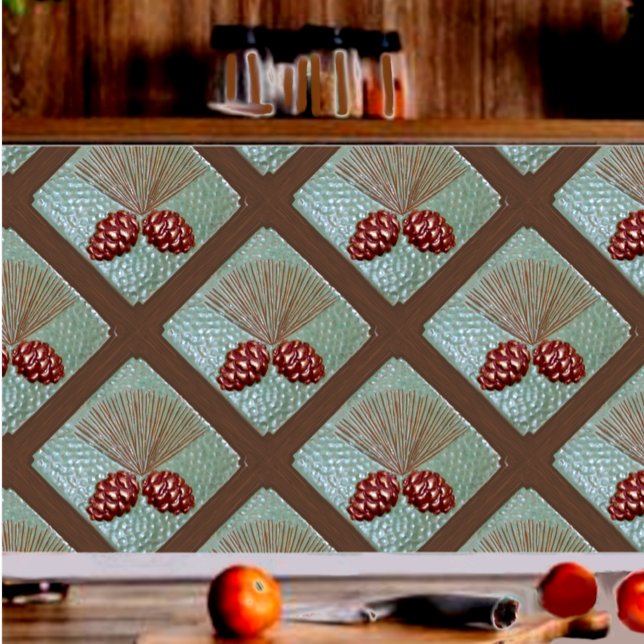 De Cerâmica Azulejo Decorativo Ponderosa Pinecone (Ponderosa Pinecone kitchen backsplash)
