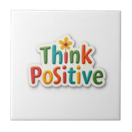 De Cerâmica Azulejo Decorativo Think Positive