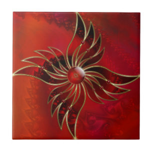 De Cerâmica Azulejo Decorativo Vermelho Como a Chama