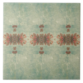 De Cerâmica Azulejo Decorativo Vintage Duo: Verde e Filme Verm