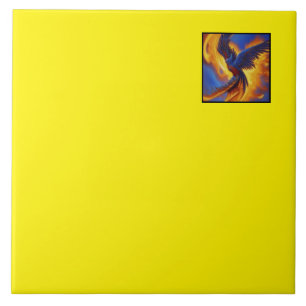 De Cerâmica Azulejo Decorrido - Amarelo Brilhante - Arte Phoen