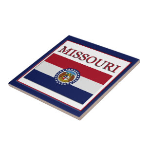De Cerâmica Azulejo Design Flag do Missouri