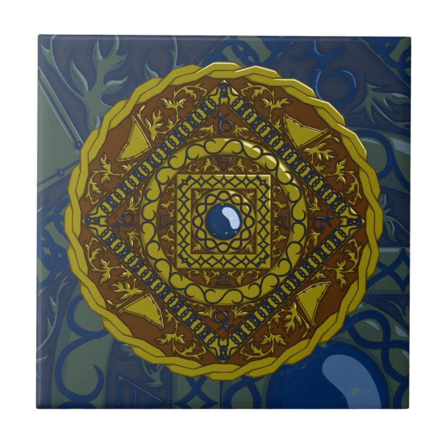De Cerâmica Azulejo do Capricorn Mandala (Frente)