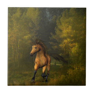 De Cerâmica Azulejo do cavalo do Buckskin