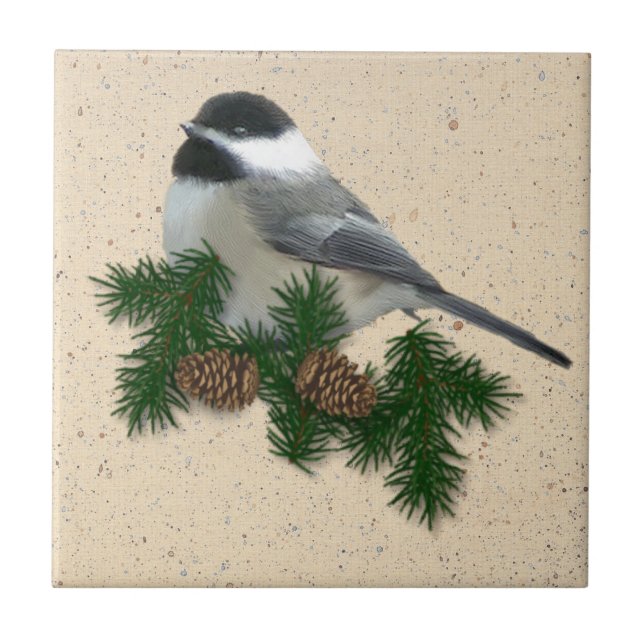 De Cerâmica Azulejo do Chickadee (Frente)