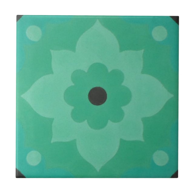 De Cerâmica Azulejo do cimento do Encaustic da reprodução em (Frente)