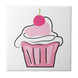 De Cerâmica Azulejo do cupcake