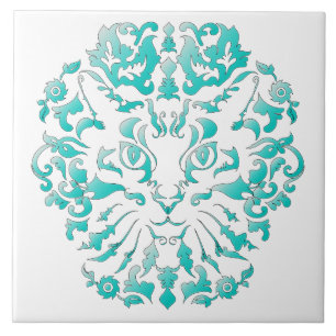 De Cerâmica Azulejo do damasco do gato
