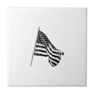 De Cerâmica Azulejo do esboço da bandeira americana