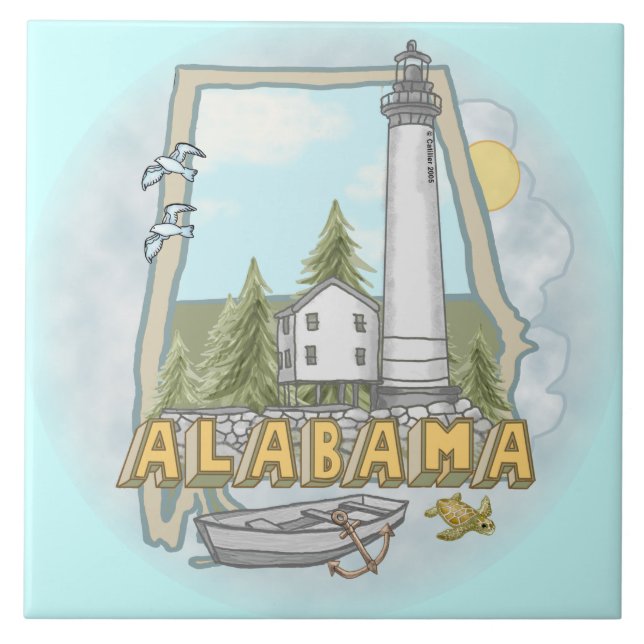 De Cerâmica Azulejo do Farol do Alabama (Frente)