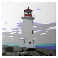 Azulejo do farol ou Trivet ou caixa do tesouro