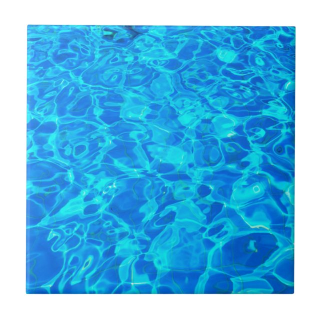 De Cerâmica azulejo do fundo da água azul (Frente)