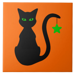 De Cerâmica Azulejo do gato preto