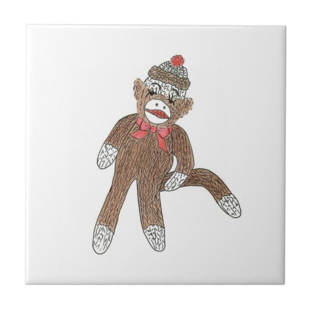 De Cerâmica Azulejo do Macaco Sock (Frente)