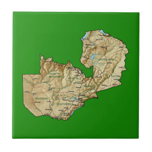 De Cerâmica Azulejo do mapa da Zâmbia