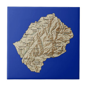 De Cerâmica Azulejo do mapa Lesoto