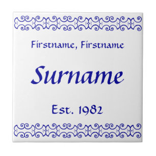 De Cerâmica Azulejo do Nome da Família - Vitoriano