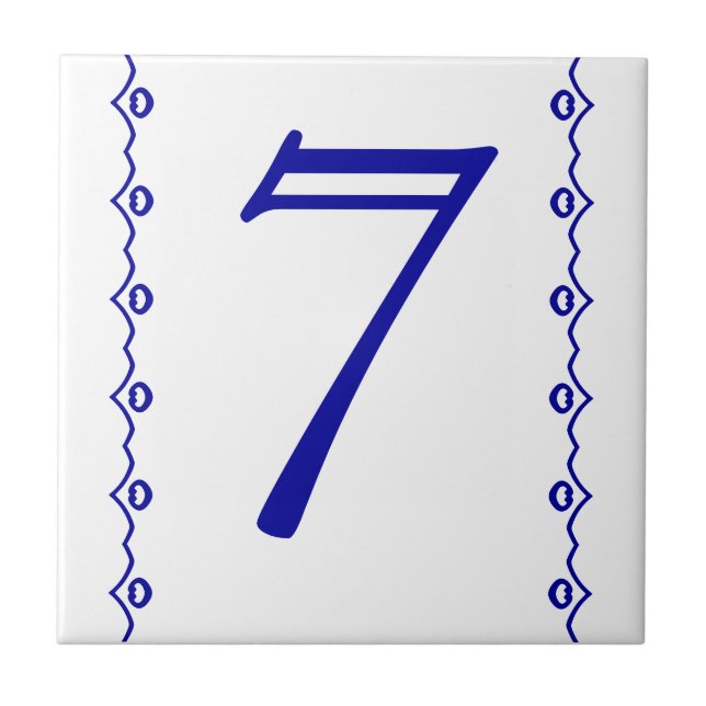 De Cerâmica Azulejo do número da casa (Frente)