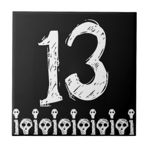 De Cerâmica Azulejo do número do crânio