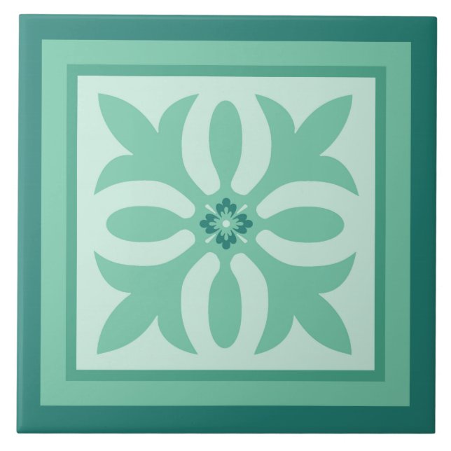 De Cerâmica Azulejo do padrão das cores do Seafoam (Frente)