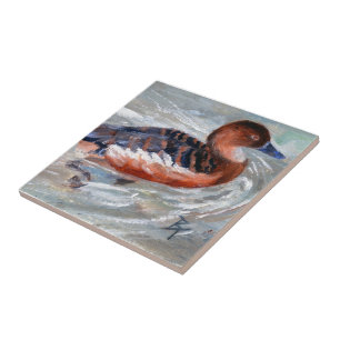 De Cerâmica Azulejo do pato da natação
