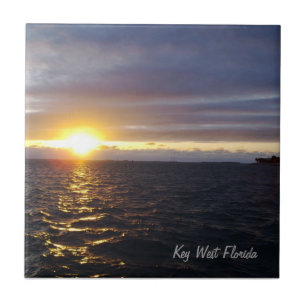 De Cerâmica Azulejo do Pôr do Sol em Key West Flórida