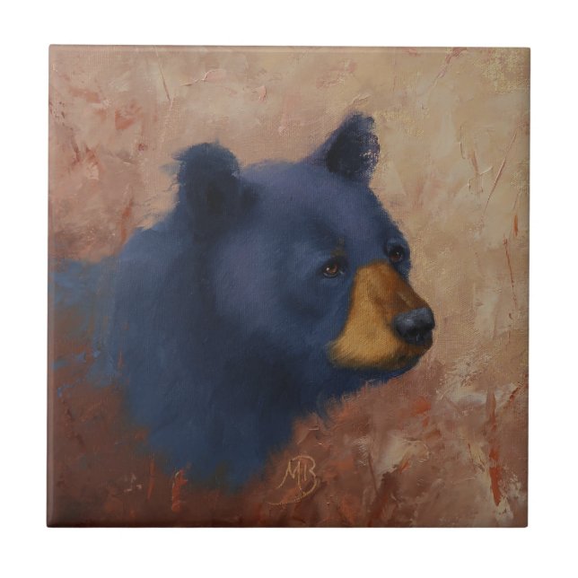 De Cerâmica Azulejo do retrato do urso preto (Frente)