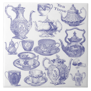 De Cerâmica azulejo do tempo do chá